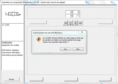 Onglet de configuration des distributeurs