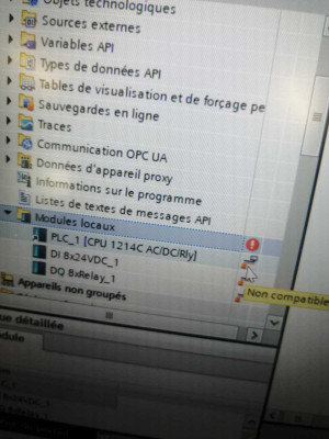 défaut présent lors de la tentative de connexion