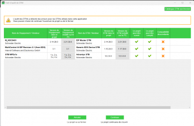Mise à jour DTM depuis installeur ControlExpert v16.2